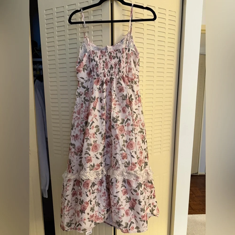 Cider Floral Cottagecore Lace Trim Maxi Dress NWT Size M - Picture 9 of 10
